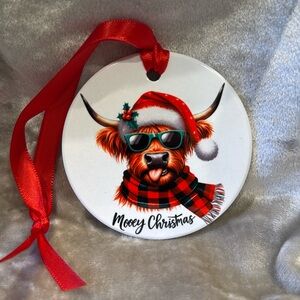 Scottish Highland Cow - MOOEY CHRISTMAS Ornament